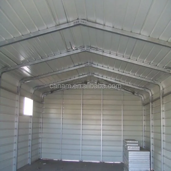 Prefabricated low cost steel structure garage