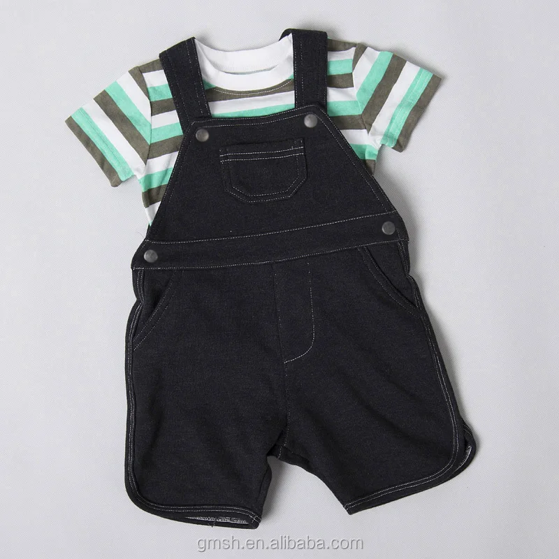 baby boy short dungaree set