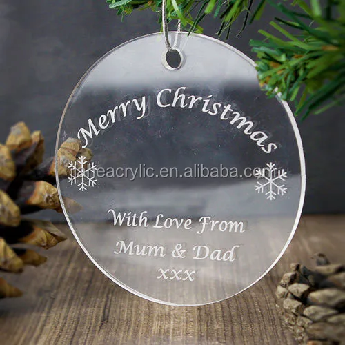 Clear Plexiglass/perspex/acrylic Glass Flat Ornaments Type Personalized