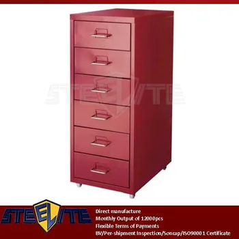 Se Salón Muebles De Oficina Color Rojo Helmer De Metal Estrecho Seis