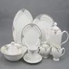 56pcs 61pcs royal painting fine bone china unit of dinner salad dessert plate set crockery of dishes set tableware home decor