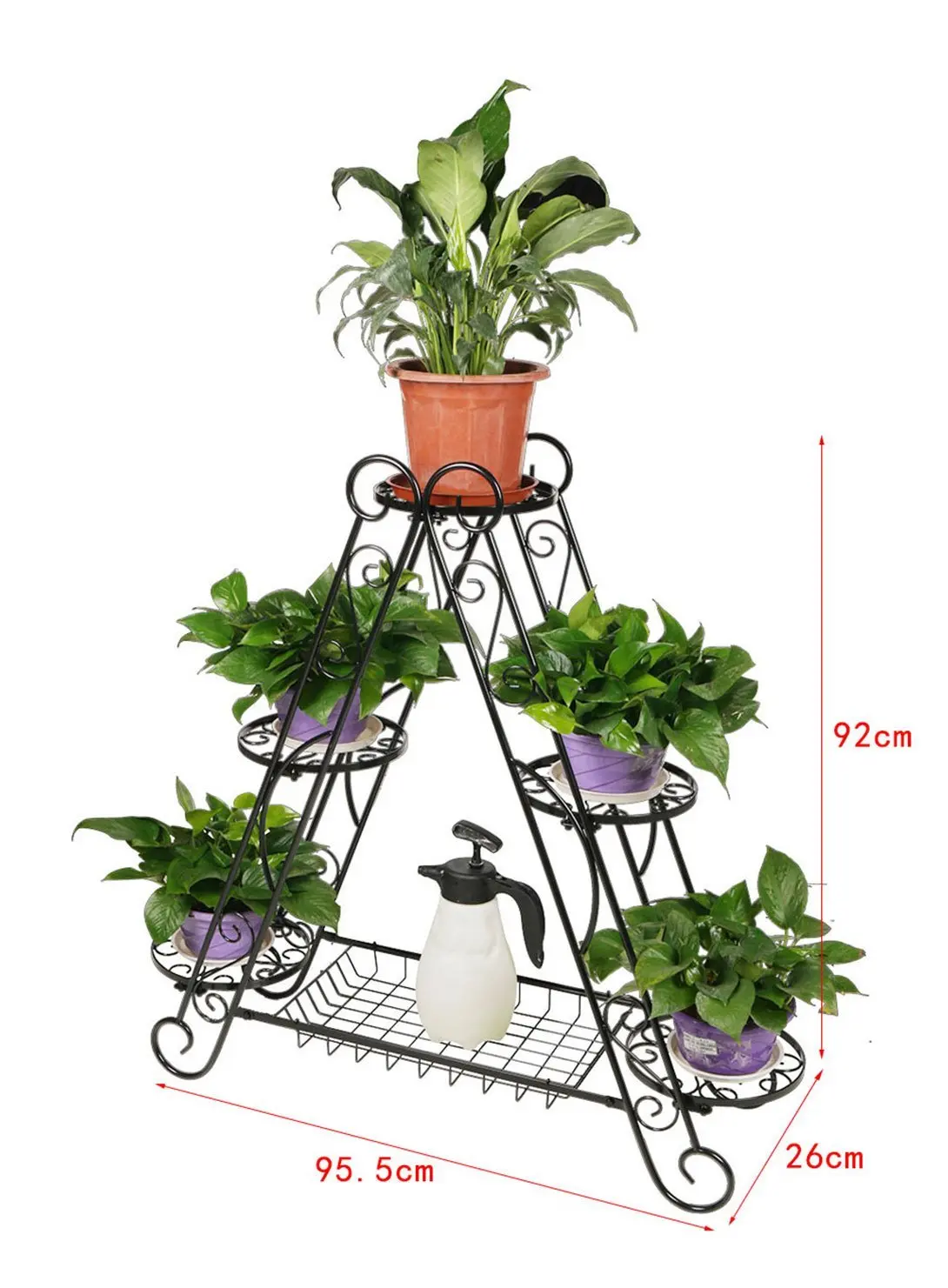 tall flower display rough iron ornament stand