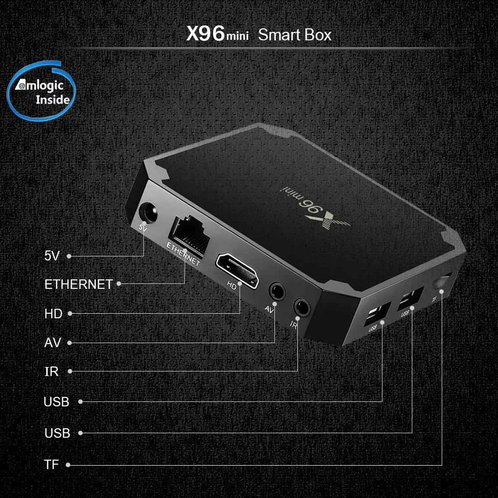 Hot selling X96 mini 2gb/16gb Amlogic S905W android tv box 4k Quad core X96mini