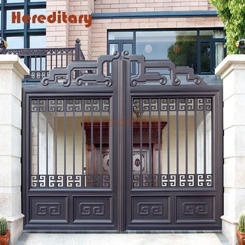 Residential Double Entrance Arched Sliding Cast Aluminum Gate Models ...