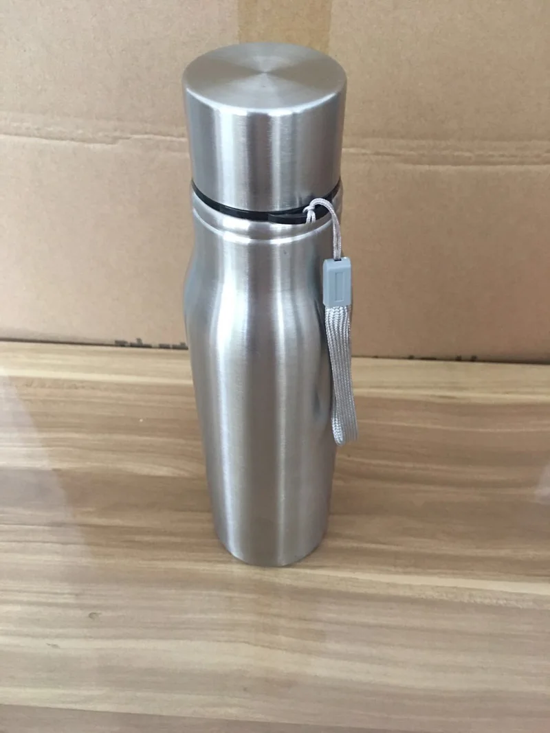 不锈钢葫芦形状水瓶单壁 1000毫升运动水壶