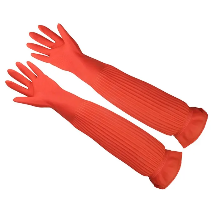 Household Kitchen Clean Long Rubber Gloves Buy Long Rubber Gloves