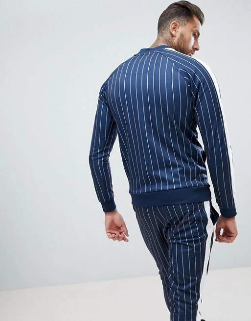 mens pinstripe tracksuit