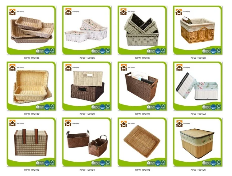 2 Tier Brown Seagrass Wall Hanging Organization Wicker Hanging Basket