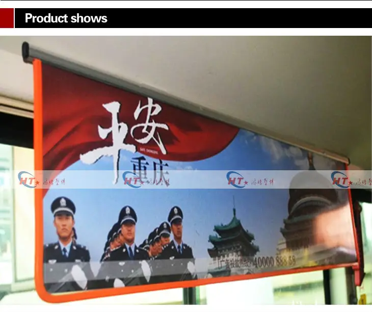 High quality transparent advertising board in bus