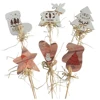 wooden christmas decoration mini craft stake pick