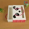 Panda printed custom logo baby's clothing paper box with PVC window