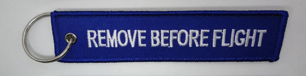 New 2015 1Pcs Blue Remove Before Flight Tag Zipper Pull