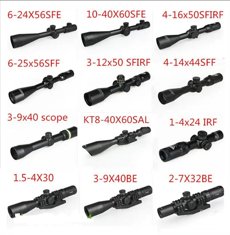 GZ1-0232 China manufacturers 10-40X60 SFE hunting equipment tactical optical air rifle scope for military shooting
