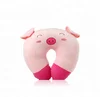 free sample plush animal travel neck pillow/stuffed plush panda neck protect pillow for use/whosale plush pig travel neck pillow