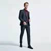Latest Men's Jacket And Pants Design TR fabric Formal Business Dark Grey Wedding Suits Supplier In China