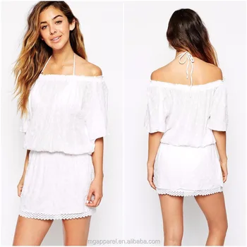 white short beach dress