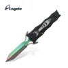 Titanium Rainbow Fixed Blade Knife with Pocket Clip