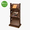 New Design 3 Tier Wood Display Riser For Magazine Display Used In Book Store