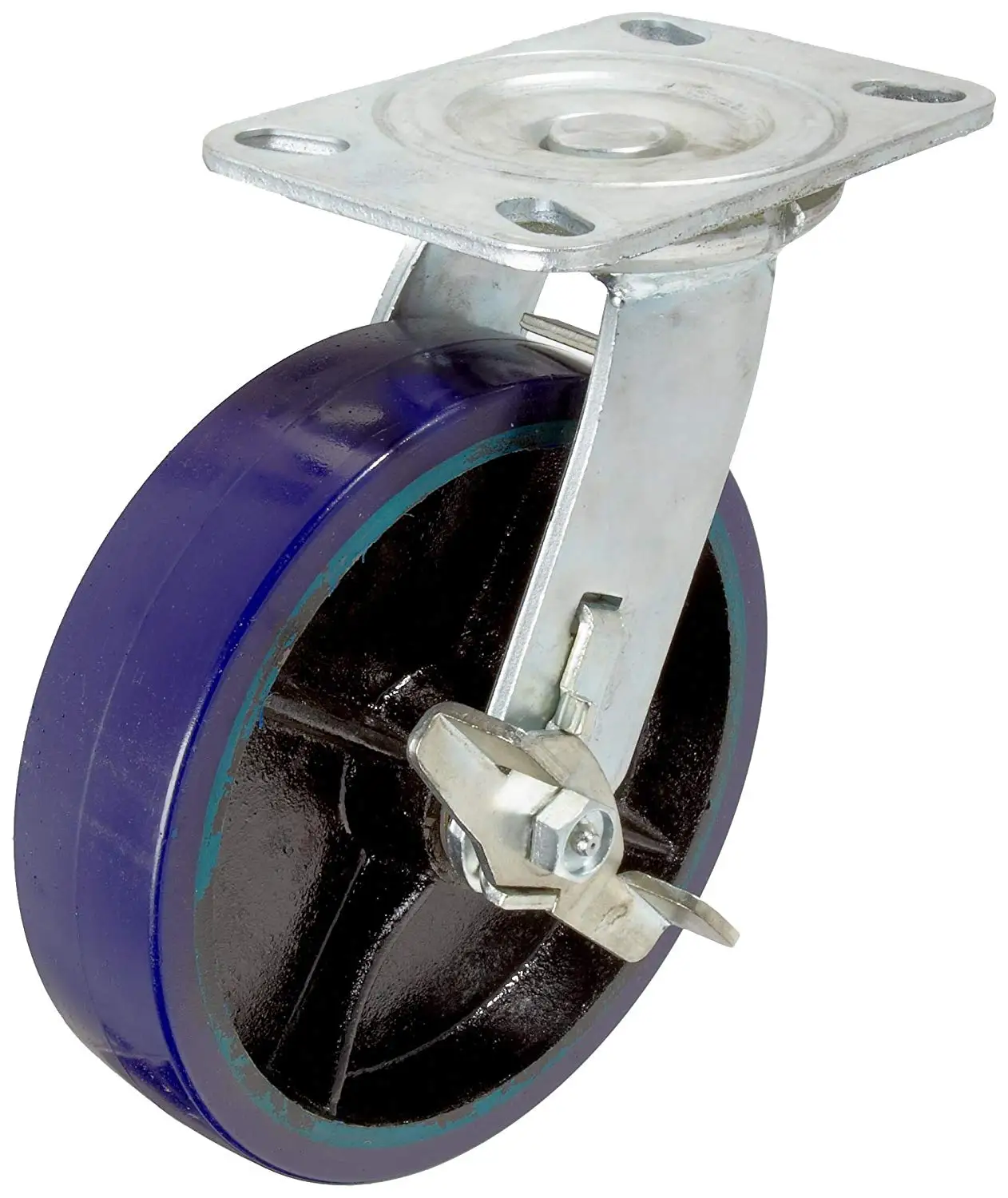2-5//8 Plate Width 5 Wheel Dia RWM Casters VersaTrac 27 Series Plate Caster Ball Bearing Swivel 300 lbs Capacity TPR Rubber Wheel Thread Guard 6-5//16 Mount Height 3-3//4 Plate Length 1-1//4 Wheel Width