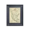 rustic black wooden wall mounted map frame