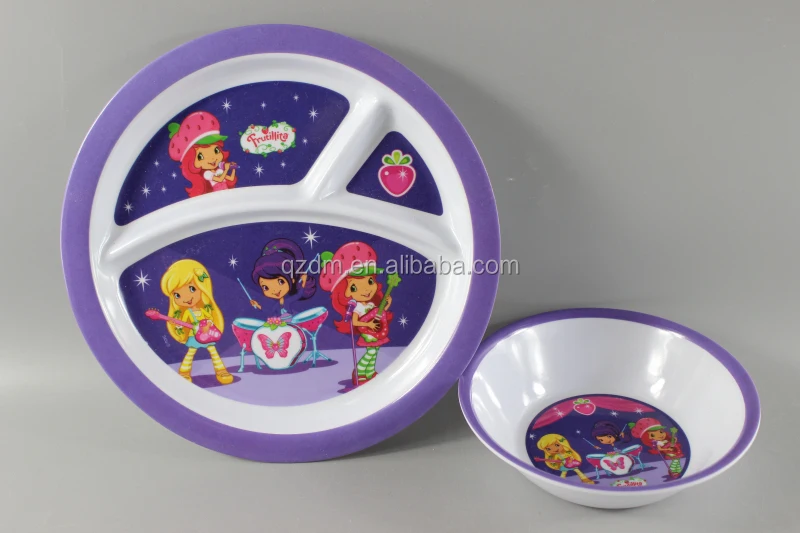 Infantil Melamine Divide Plate and Bowl Foodgrade