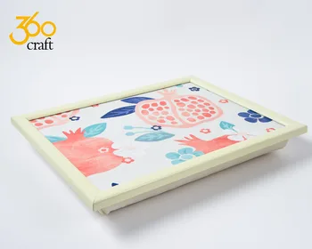 New Products Craft Food Laptop Computer Travel Bean Bag Lap Tray With Cushion