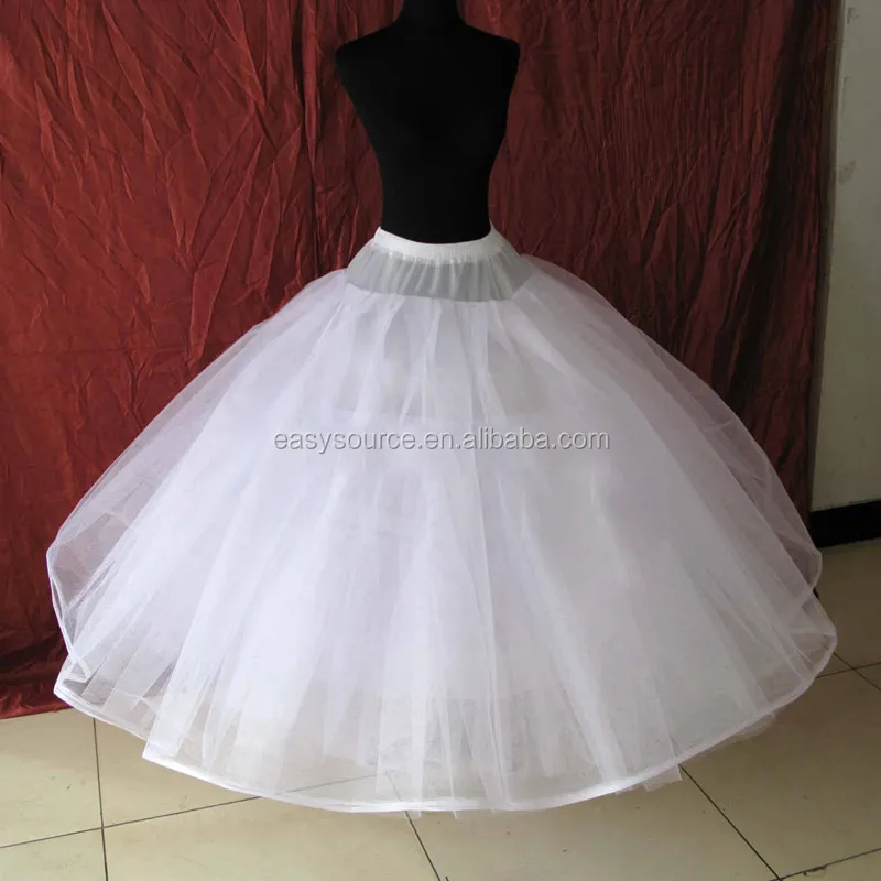 Wedding Bridal Dress White Crinoline Underskirt Puffy Petticoats