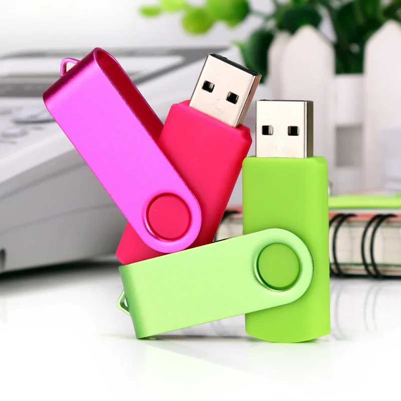 Colour Metal USB Wholesale Pendrive Creative U Disk Custom Logo USB Memoria 2GB 4GB 16GB 32GB 64GB 128GB - ANKUX.COM