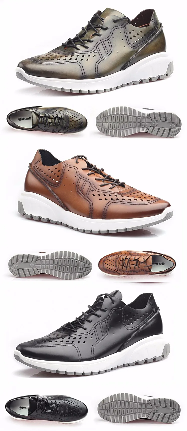 men's leather athletic shoes