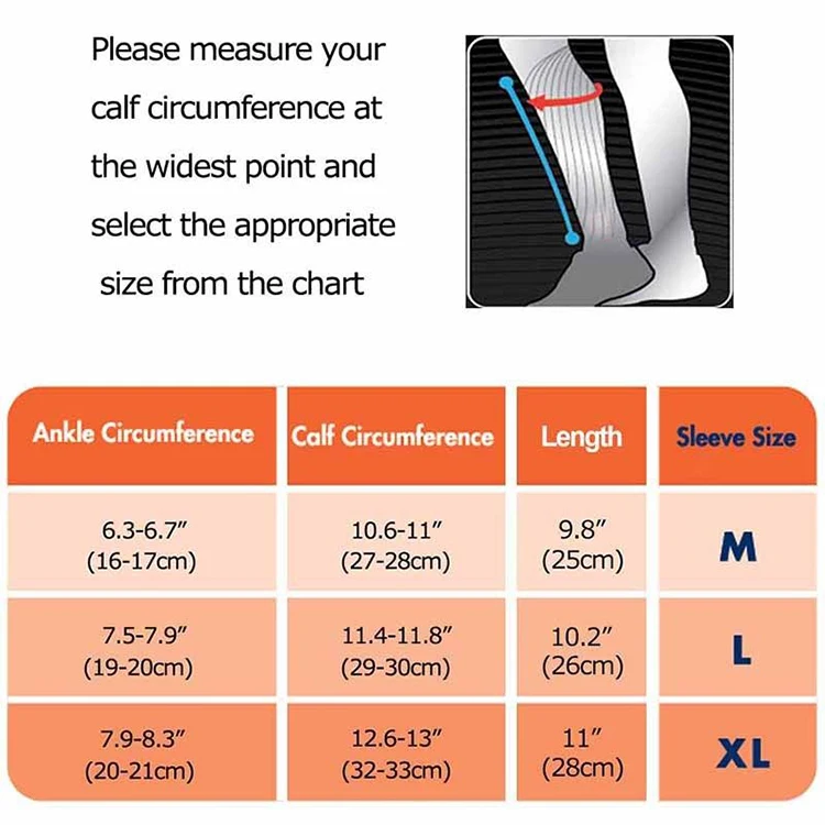 Professional Compression Calf Sleeves Shin Splints Support for Man and Women