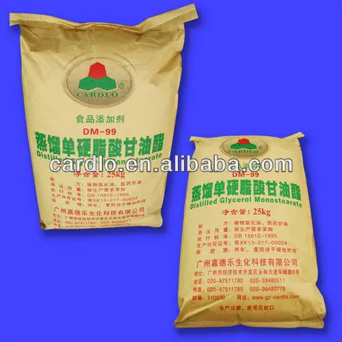 cosmetics emulsifier-distilled glycerol monostearate(gms)