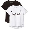 Wholesale Arcuate Bottom Summer Teen Girls Wear Girls' Tech Printing T Shirt Clothing