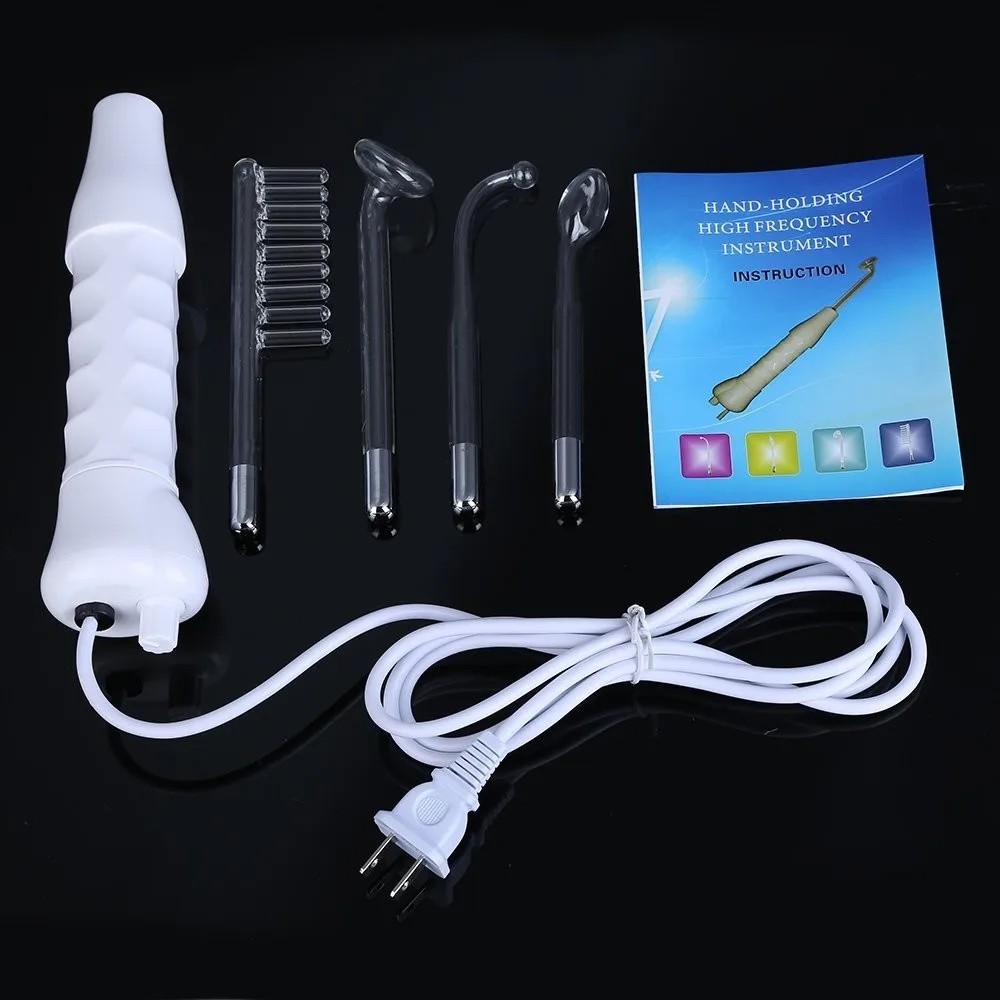 4 In 1 High Frequency Electrode Wand Electrotherapy Glass Tube Beauty