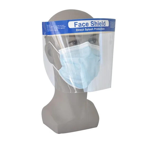 transparent plastic PET Protective Shields medical face shield disposable visor faceshield