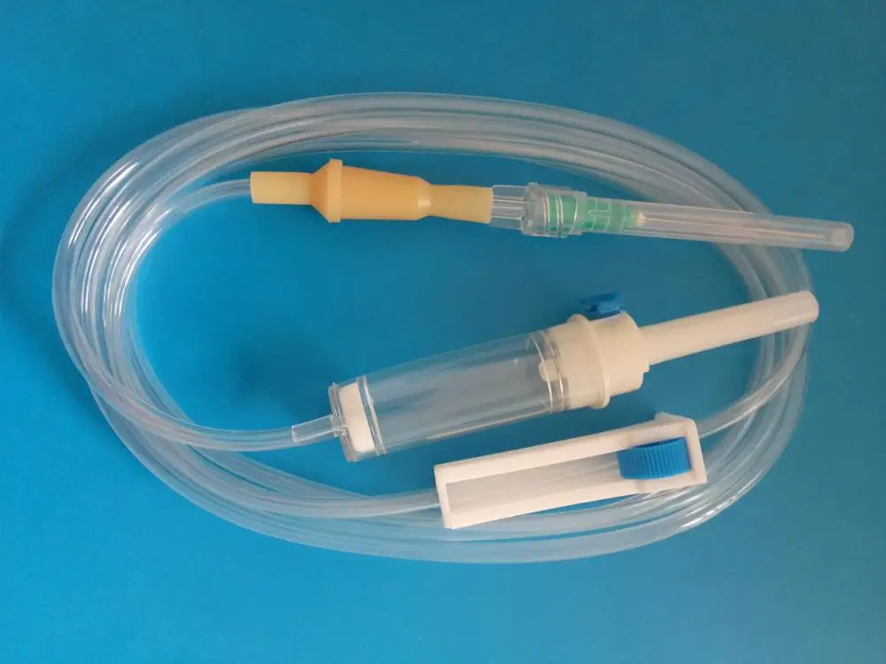 Hot Sale Iv Infusion Giving Set With Filter Clean Transparent Tube