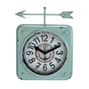 vintage square bow and arrow design decoration art metal wall clock
