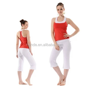 white yoga top