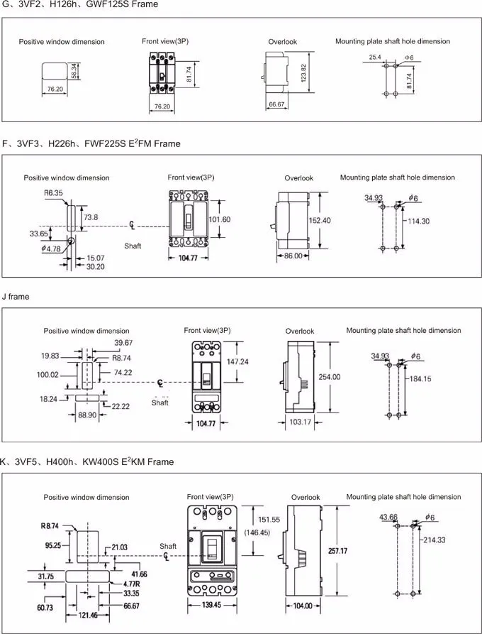 Simbol Mccb Unipolar Tipe-e,Simbol 100a 225a 250a 400a 800a Jenis