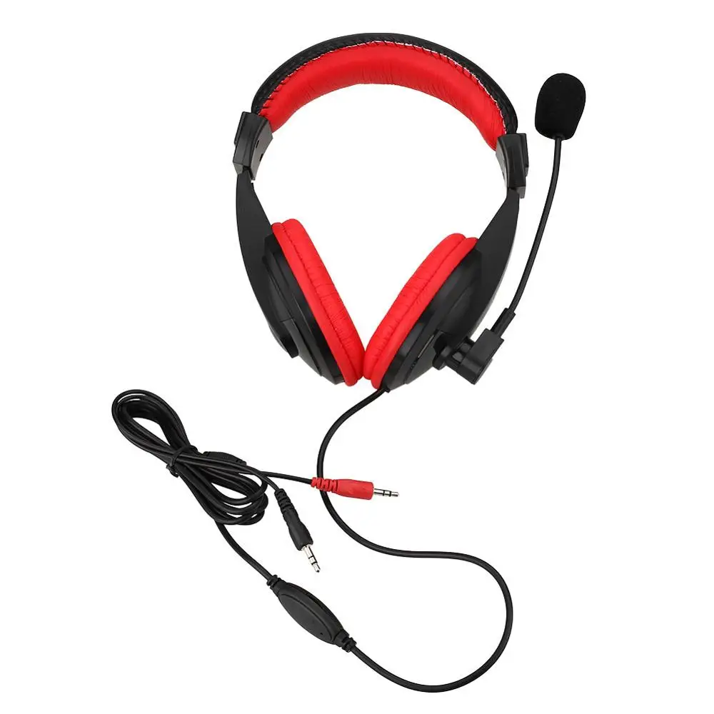 1.6m Wired 3.5mm Gaming Stereo Headphone Bass Game Headset With Mic For