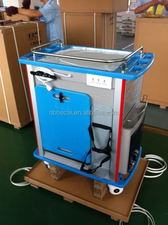 Ls850eb Hospital Emergency Trolley Crash Cart With Oxygen Holder Buy