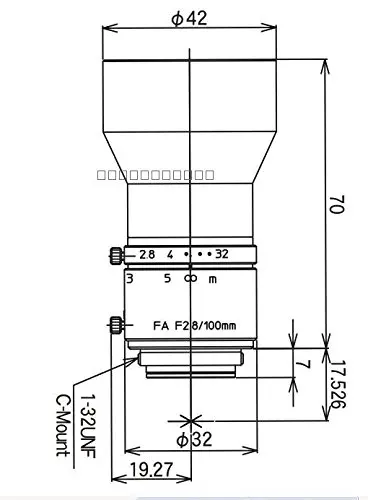 LM100JC Microscope Objective Lens Kowa Lens