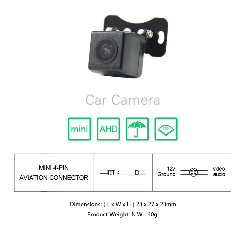 Factory Directly 1.3mp Ahd Starlight Night Vision Car Back Camera Car