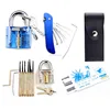 Free assorted lock pick set Unlocking lock pick tools Key Extractor Set 1pc transparent lock for practice