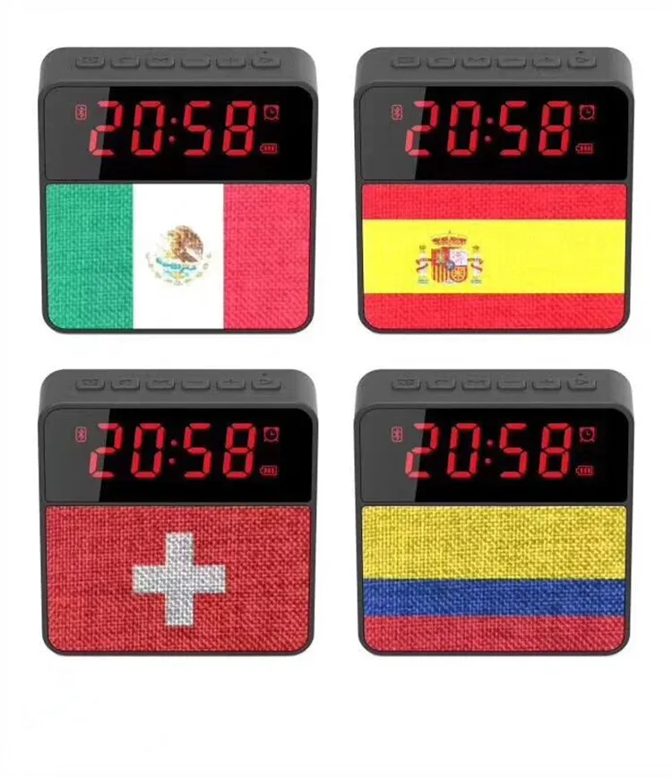 Popular Fabric Digital Wireless Alarm Clock Speaker With Fm Buy