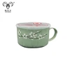 The factory produces custom ceramic vegetable soup cup, instant noodles cup, breakfast cup