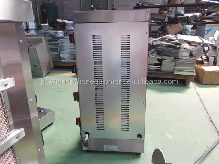 Vertical Doner Kebab Gas Shawarma Machine For Fast Food Service Equipment Grill With 4 Burner
