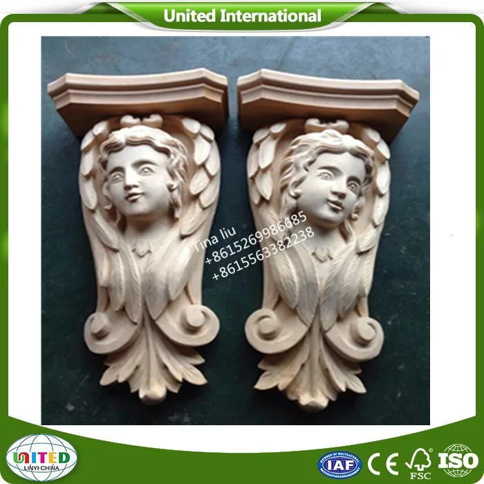 Rosettes onlay Architectural decoration design wooden applique
