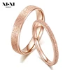 18K gold Frosted Surface Stainless Steel rings