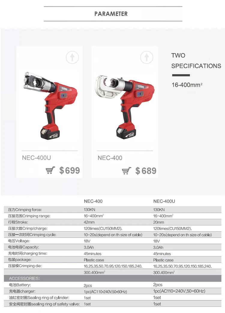 battery cable lug crimping tool