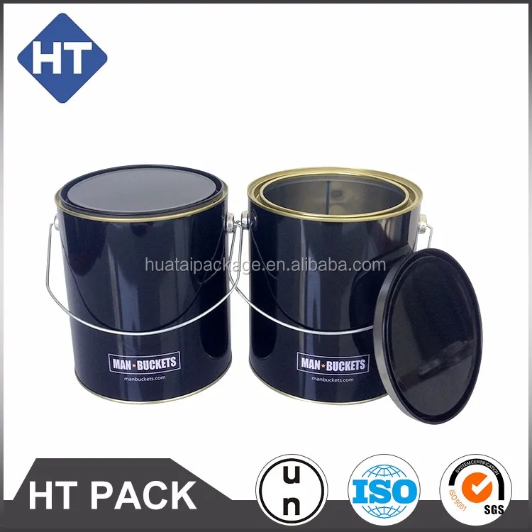 1/2 Gallon/2l Gland Tinplate Tin Can Round Empty Metal Cans For Paint Manufacturer With Iso 9001